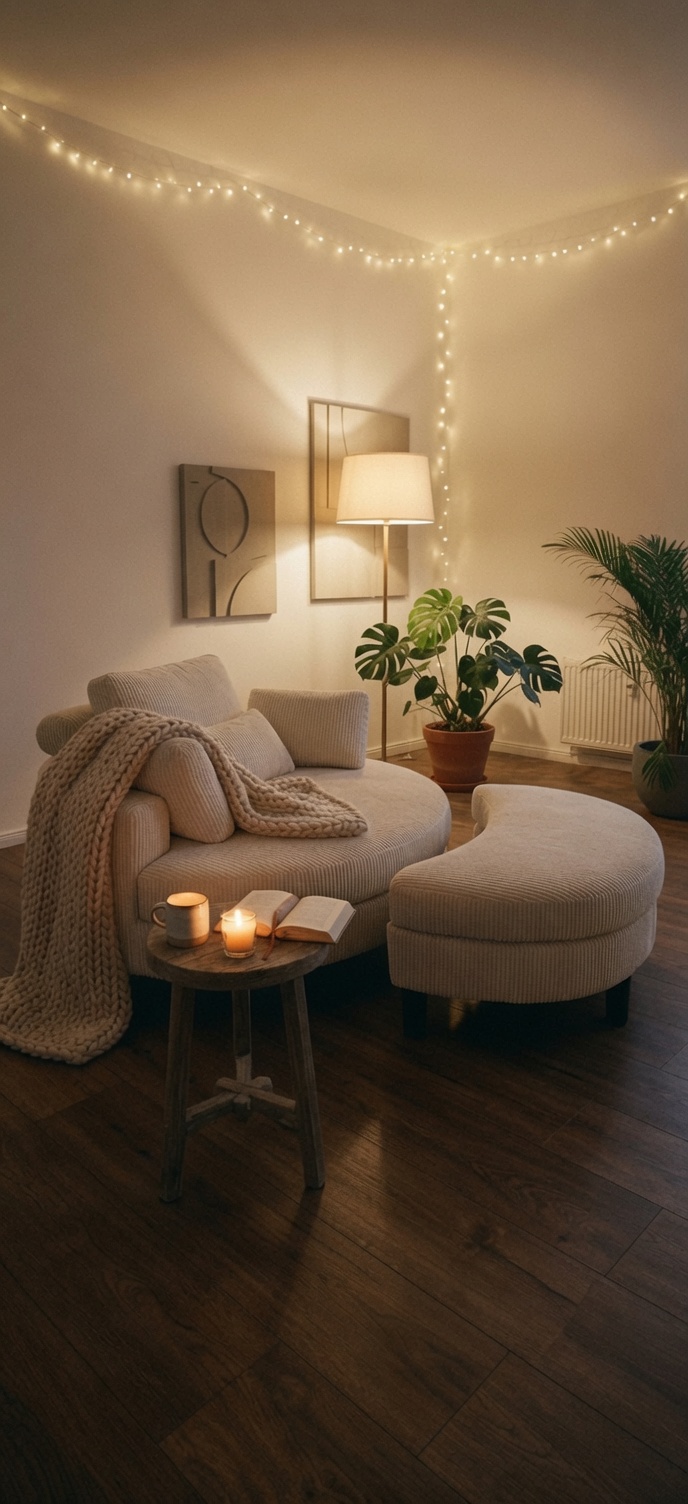 Atlantic Home Collection Loveseat Ravi Cord Cremeweiß